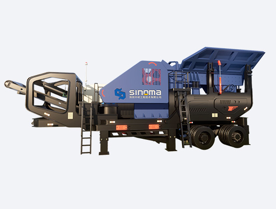 Wheel type mobile jaw crushing plant